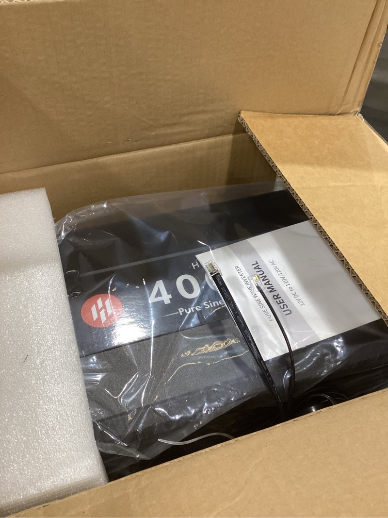 Condition photo showing Good Condition for 4000W Pure Sine Wave Power Inverter 12V DC to 110V AC Converter Peak Power 8000W for RV Truck Off-Grid Solar Car Inverter with 4 AC Outlets, 2 USB & 1 Type-C Ports, Hardwire Kit, Remote Controller 4000W-1