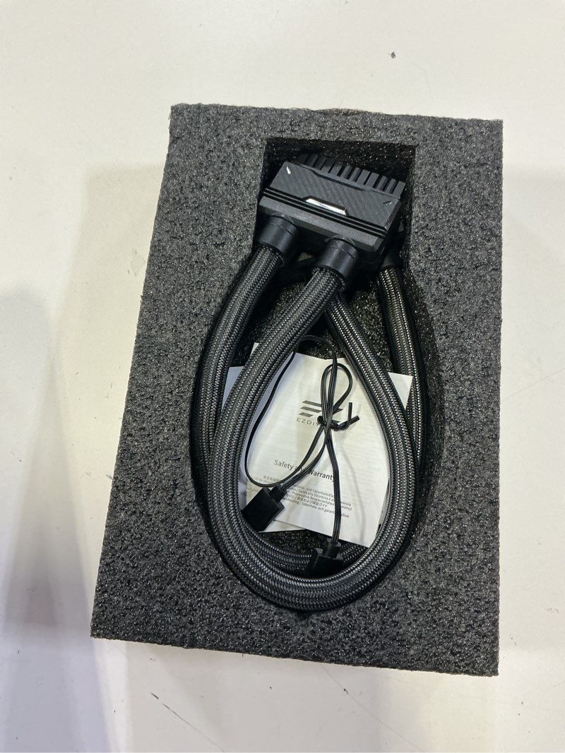 Condition photo showing Good Condition for ezdiy-fab unifas argb 24pin pc psu extension cable,16awg atx 24pin power extension,unified dual-tube design for clean pc cable management,black