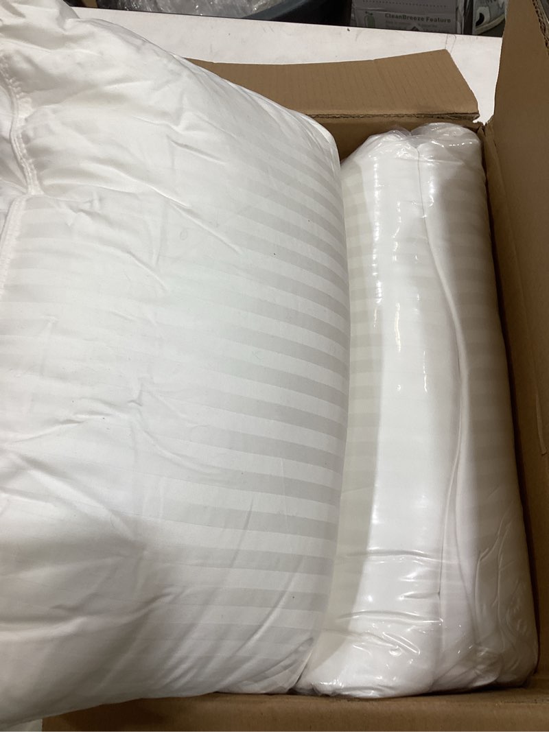Condition photo showing As Is for beckham hotel collection bed pillows standard/queen size set of 2 - original soft down alternative pillow for sleeping - soft support for back, stomach or side sleepers queen / standard white