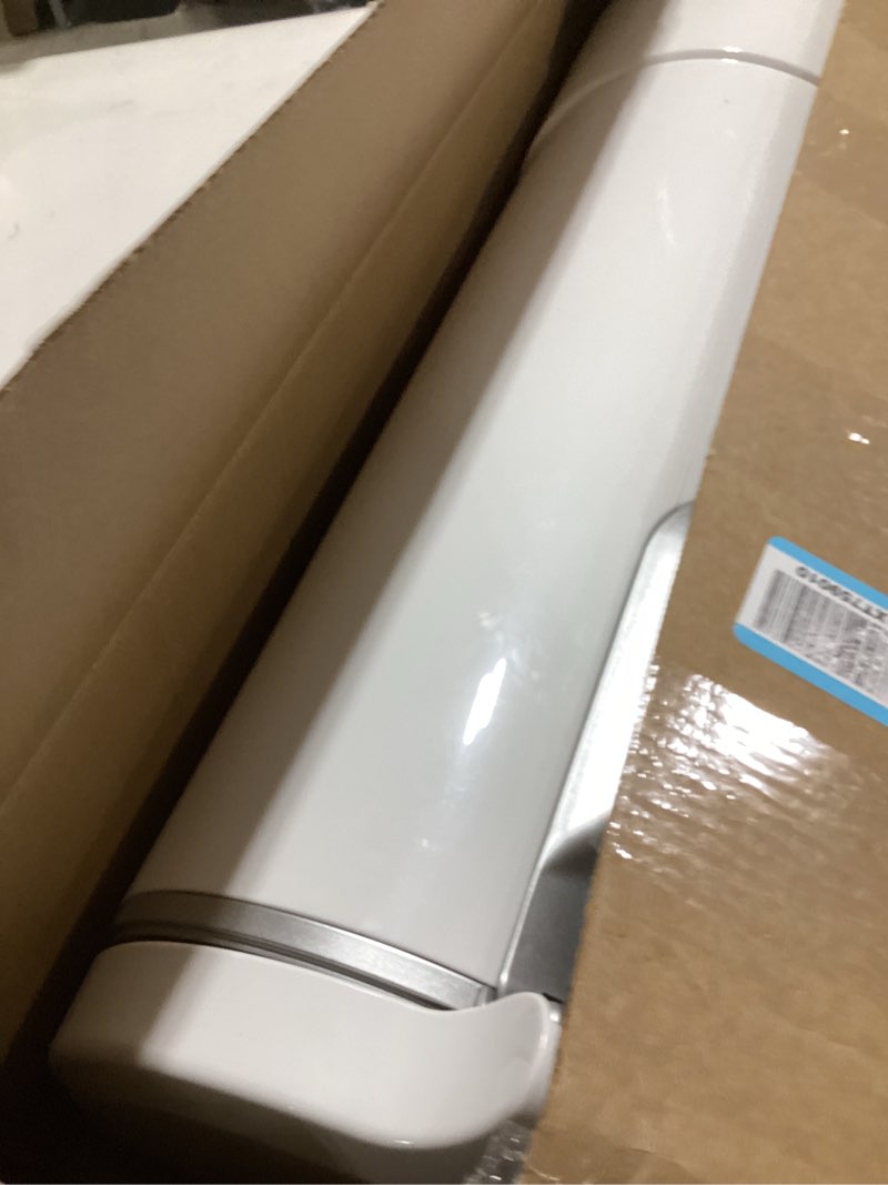 Condition photo showing As Is for munchkin® step™ diaper pail powered by arm & hammer, #1 in odor control, award-winning, includes 1 snap, seal & toss™ bag, 1 starter refill ring, and 1 puck™ baking soda cartridge