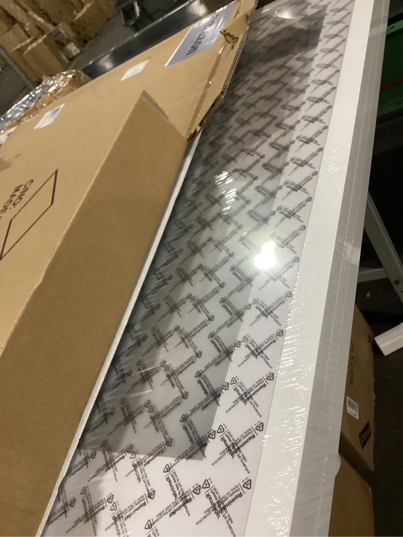 Condition photo showing New/Like New for abtgt 24x36 poster frame set of 3, display pictures 20 x 30 with mat or 24 x 36 without mat, picture frame for wall mounting display, white white 24x36