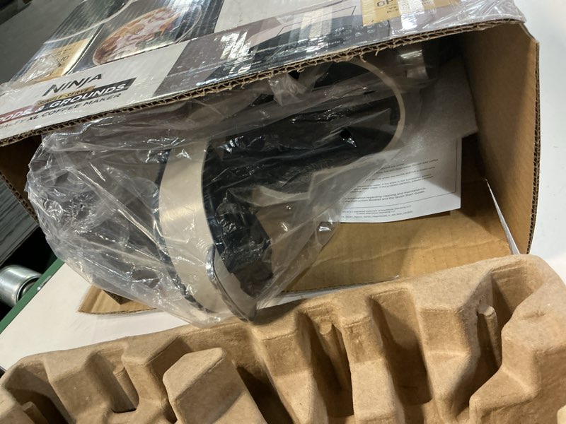 Condition photo showing Good Condition for Ninja Pod & Grounds | Coffee Maker | XL Single-Serve | K-Cup Pod Compatible | Brews Grounds | Compact Design | Built-In Milk Frother | 68-oz. Reservoir, 6-oz. Cup to 24-oz. Mug Sizes | Stone |PB055AST XL Stone