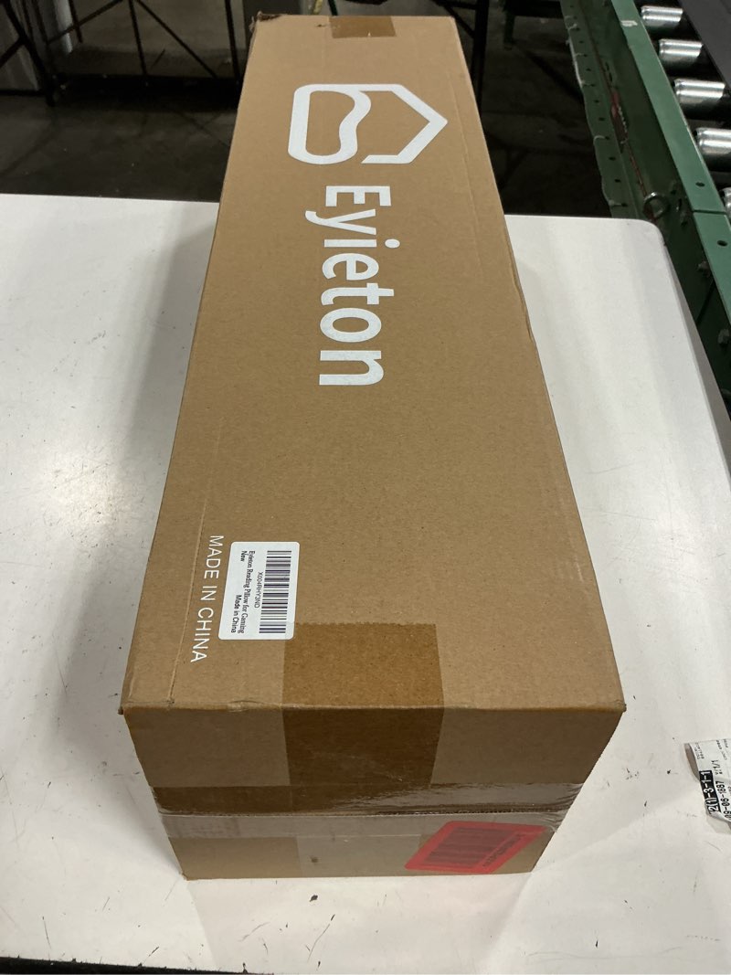 Condition photo showing New/Like New for reading pillow for bed for tall adults, extra large ergonomic backrest with arm rests, firm foam support pillow for reading, gaming, working, watching tv