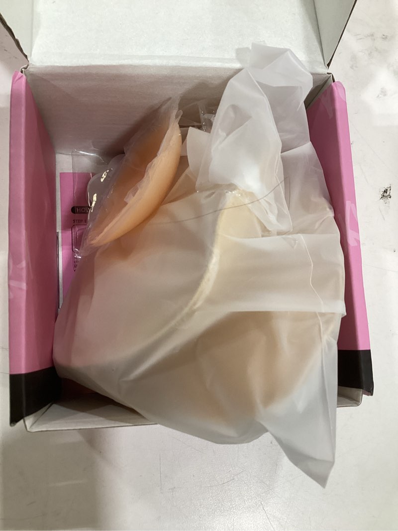 Condition photo showing Good Condition for mearter ultra push up sticky bra pads inserts | double sided adhesive bra inserts | stick on bra for sports bra swimsuit (extra-large, beige) beige extra-large?