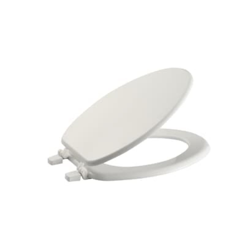 (2 pack) project source wood white elongated toilet seats