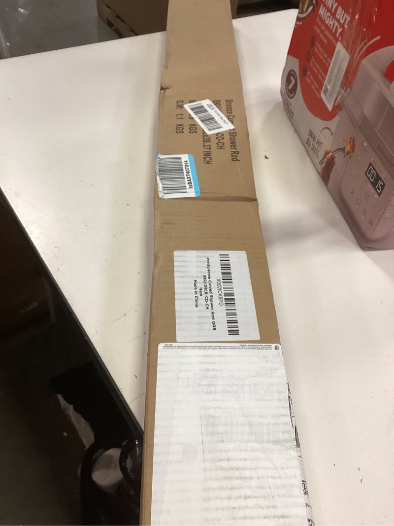 Condition photo showing New/Like New for Curved Shower Curtain Rod For Bathroom 38-72 Inches, Adjustable Length, Curved Shower Rod, Metal Rods&Brackets, Round Shower Curtain Rods, Rotate Bracket For Large Shower Space, Need Drilling, Bronze