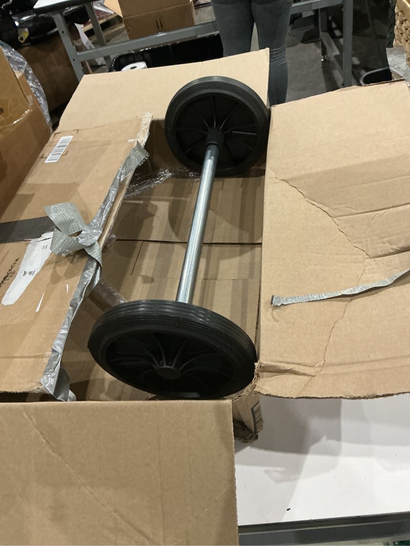 Condition photo showing Good Condition for 1 set trash can wheels garbage bin wheels with hollow shaft replacement wastebasket pulley wheel garbage can accessories 19 inch