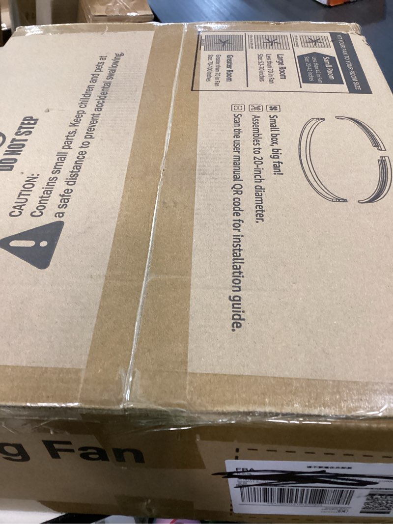 Condition photo showing New/Like New for zmishibo ceiling fans with lights and remote, 19.7'' low profile ceiling fan, 3000-6000k dimmable modern flush mount led fan light, 6 wind speeds, white fandelier ceiling fans for bedroom white 19.7 inch