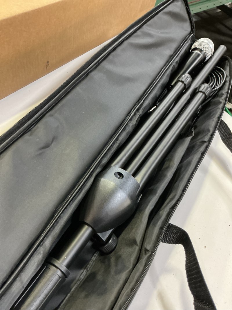 Condition photo showing Good Condition for Pyle Professional Handheld Dynamic Microphone Kit - Unidirectional Vocal Wired Microphone w/Carry Bag, Metal Mic Stand, Holder/Clip & 16.4ft XLR Audio Cable to 1/4'' Audio Connection PDMIC88ST,Black