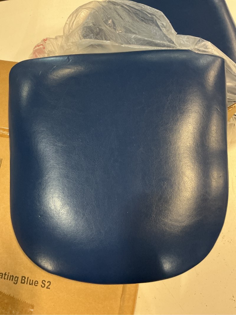 Condition photo showing Good Condition for upholsstered seating blue s2 3 pcs