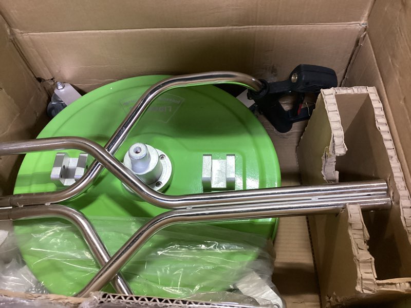 Condition photo showing Good Condition for 20" Pressure Washer Surface Cleaner with 4 Wheels - Coated Green Dual Handle Stainless Steel Surface Cleaner for Pressure Washer Attachment for Concrete, Patio, Sidewalk, Deck and Driveways - PWS20G 20 Inch Green