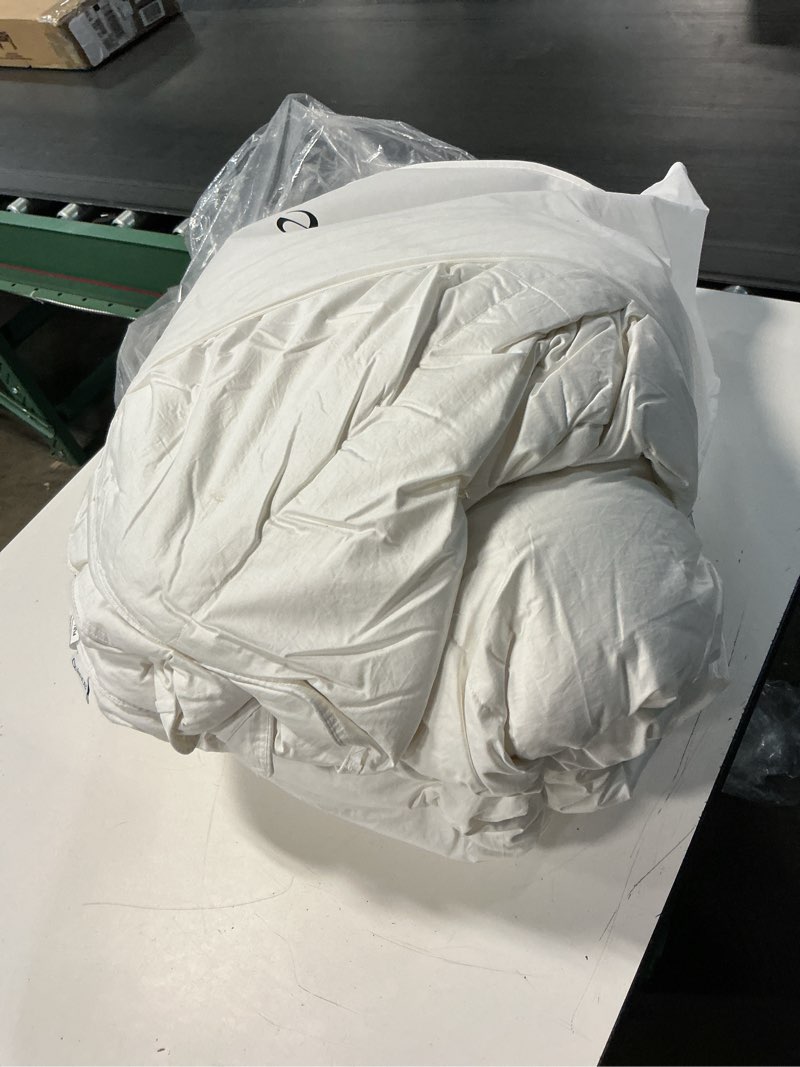 Condition photo showing Good Condition for all-season luxe goose down comforter, full/queen, white