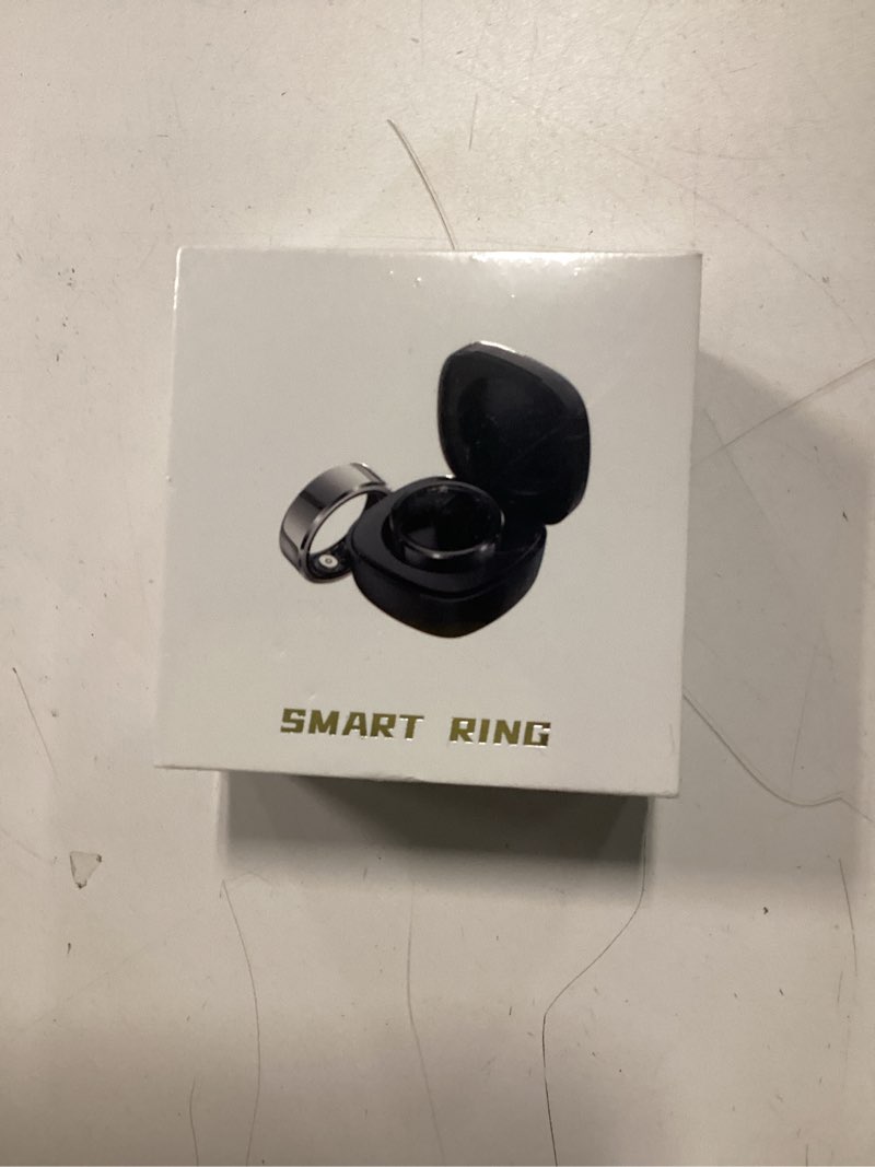 Condition photo showing New/Like New for Smart Ring with Air Gesture Control, Health Tracker, 7-Day Battery, IPX8 Waterproof, Heart Rate & Sleep Monitor - Stylish Fitness Ring for Men & Women, Compatible with iOS/Android, Size 8,Silver Silver 8