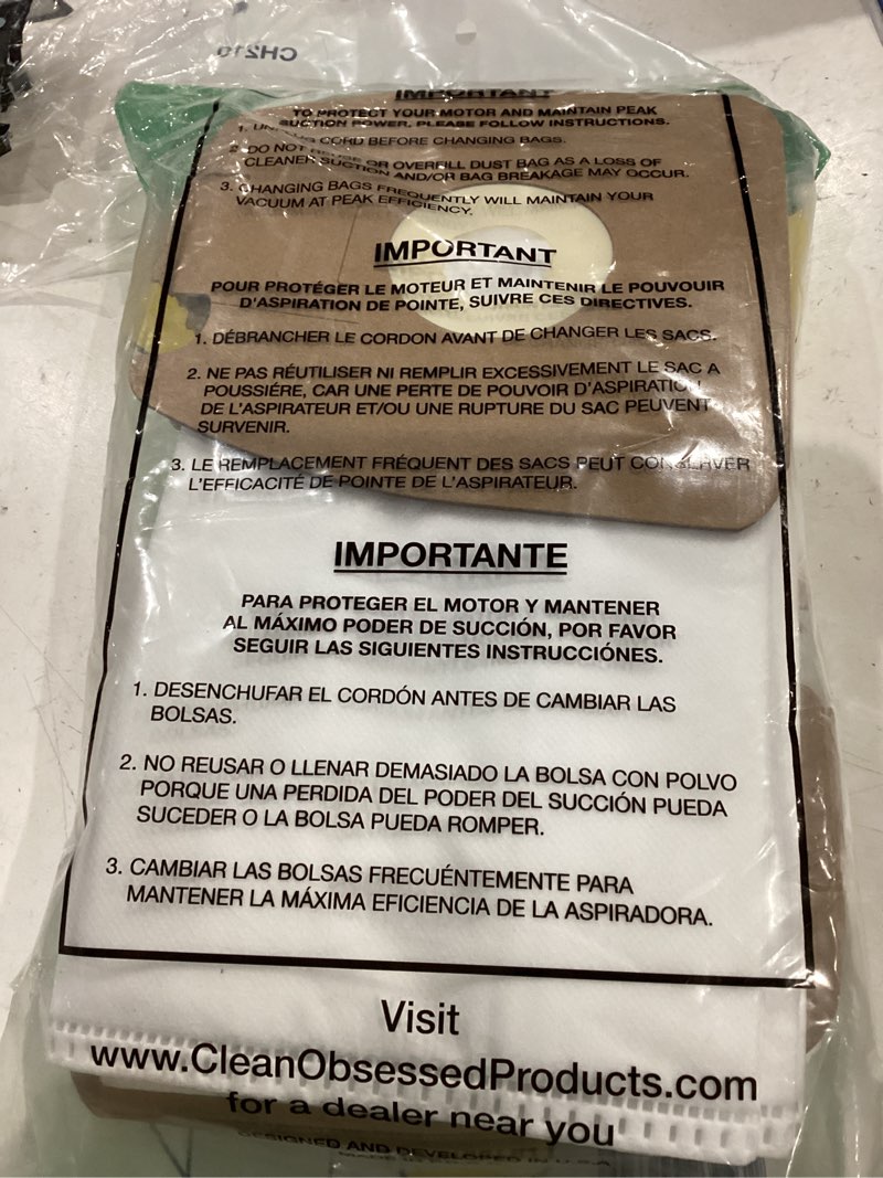 Condition photo showing Good Condition for hepa replacement micro filtration cloth hepa vacuum bags compatible with eureka style mm eureka migh