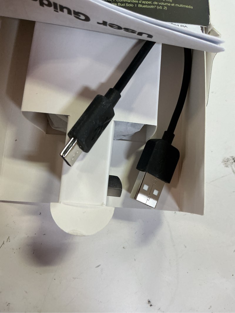 Condition photo showing As Is for skullcandy smokin' buds in-ear wireless earbuds, 20 hr battery, 50% renewable plastics, microphone, works with iphone android and bluetooth devices - black