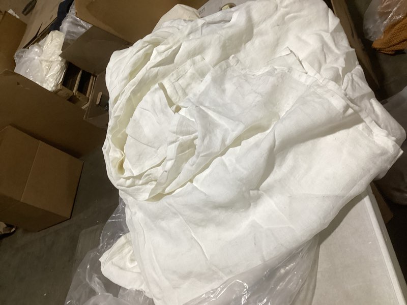 Condition photo showing As Is for european linen sheet set, queen