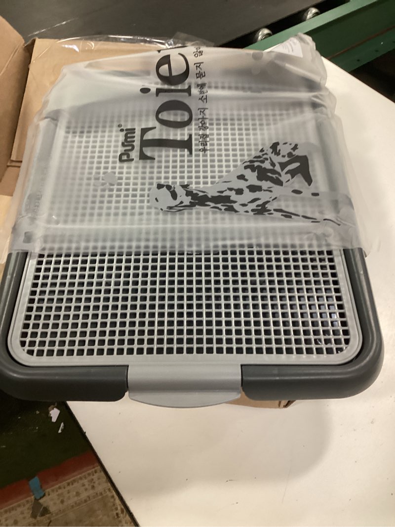 Condition photo showing Good Condition for Mesh Training Toilet Potty Tray for Puppy and Small Size Dog 20.3 x 16.3 x 1.2 inch (Gray+Gray)