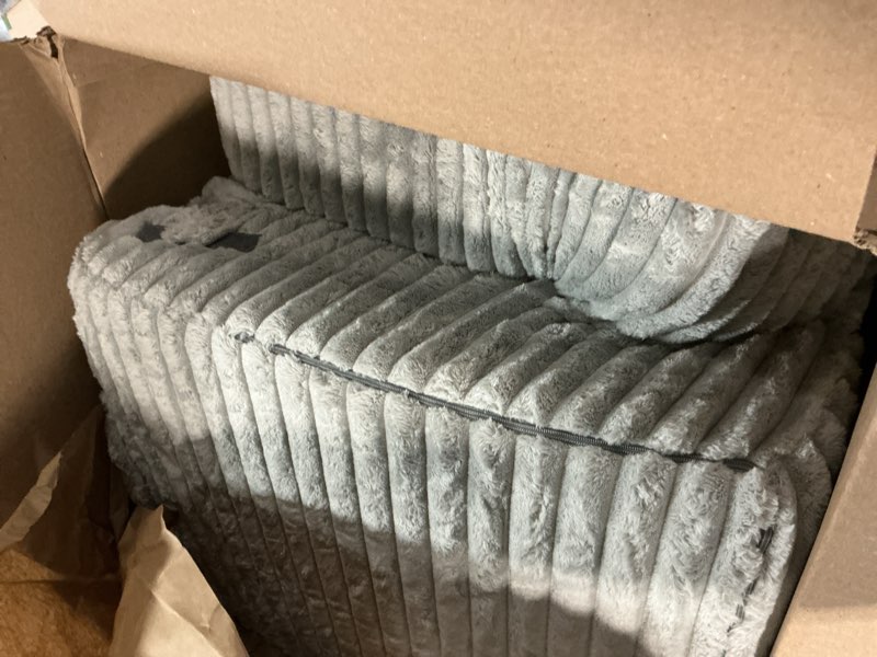 Condition photo showing As Is for ENITYA Back Pillow for Bed Sitting up, Reading Pillow for Sitting in Bed Adult, Back Support Chair Pillow for Sitting up Reading/Resting/Post Surgery/Watching TV/Gaming,Light Grey Light Grey XL(5'3"-5'11")