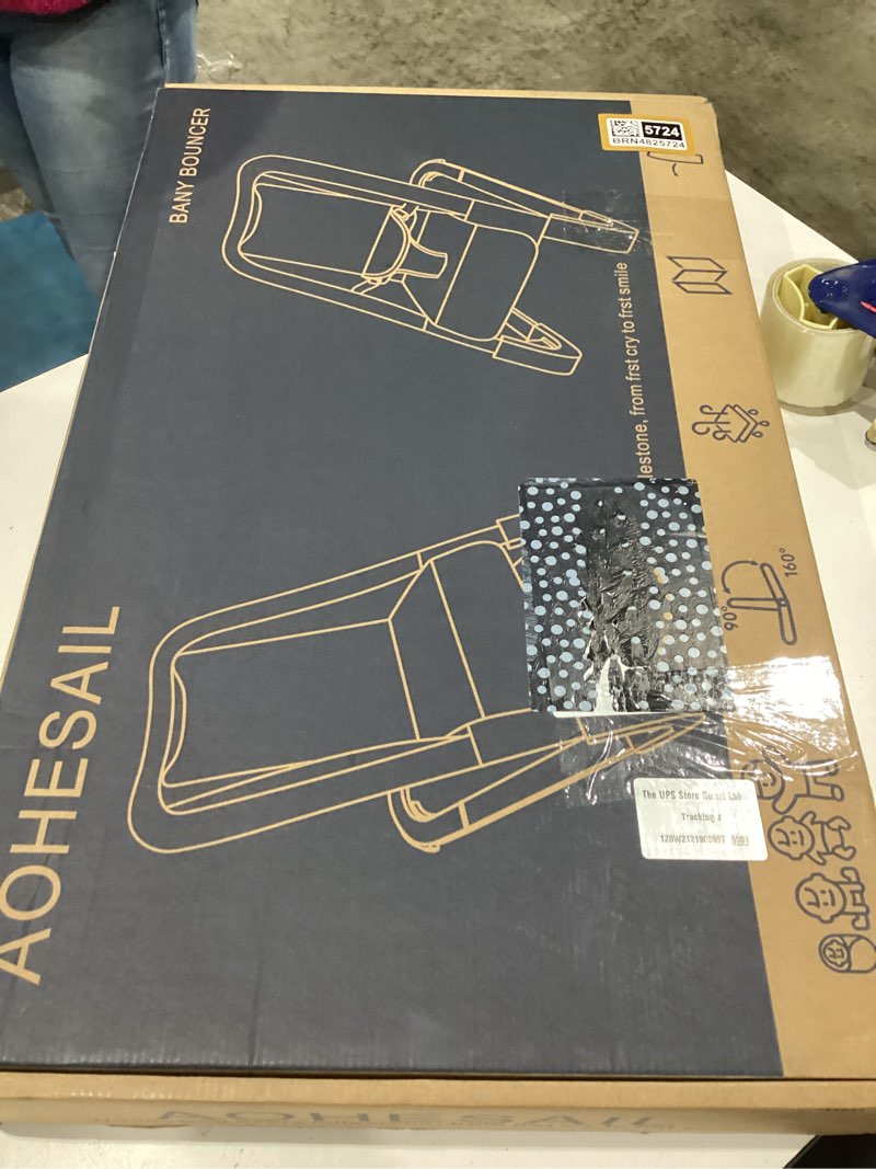 Condition photo showing New/Like New for baby bouncer for newborns 0-12 months: 0-5 years portable infant girl bouncer seat chair in pink with adjustable recline & 3-point harness, supports up to 60 lbs