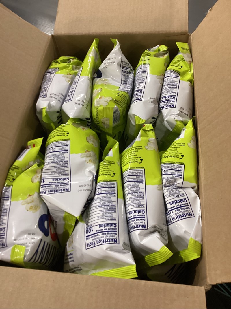 Condition photo showing New/Like New for POPCORN… Best By: 01/31/2026