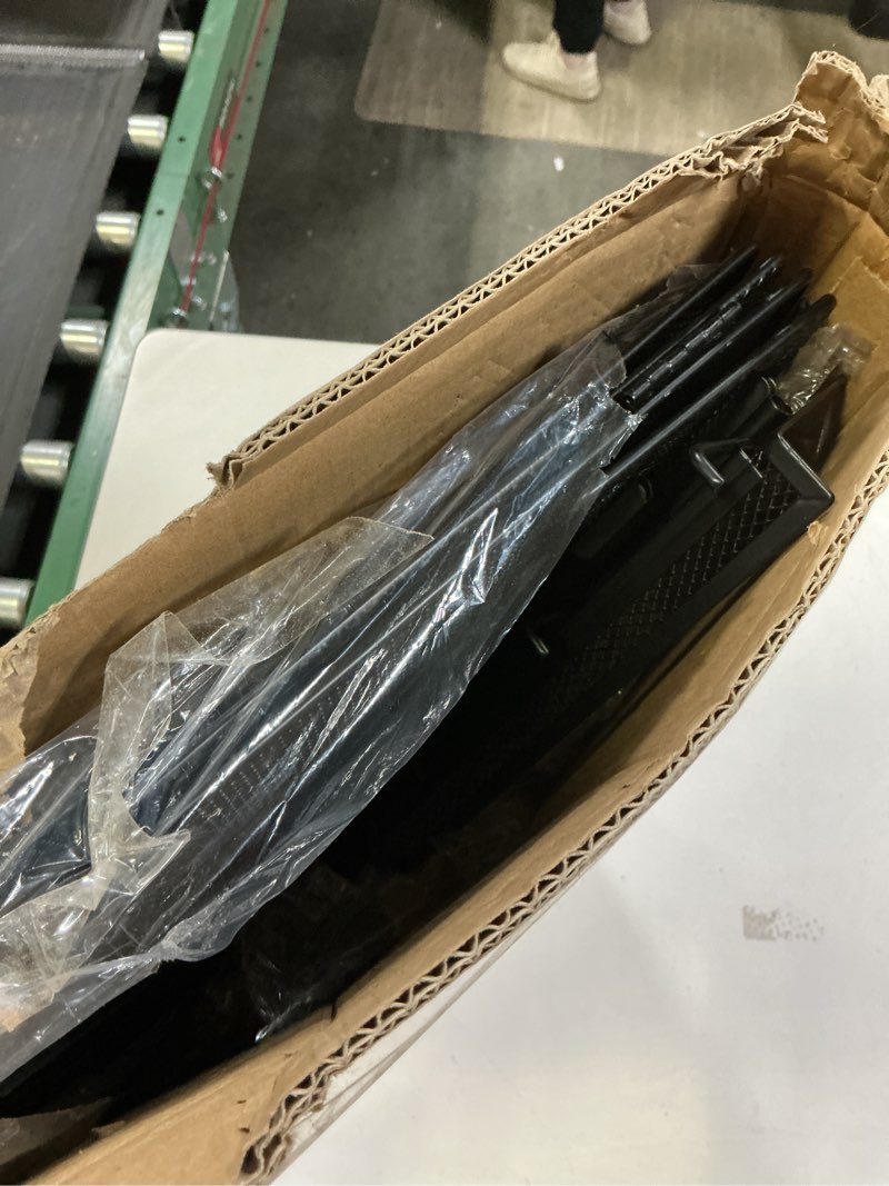 Condition photo showing Good Condition for 20-Tier Wall File Organizer with 5 Hooks, Hanging Mail Organizer Wall Mounted File Holder, Magazine Rack for Papers, Folders, Magazines, Office Organization, Assembly Needed, Black 20 Tier-Black