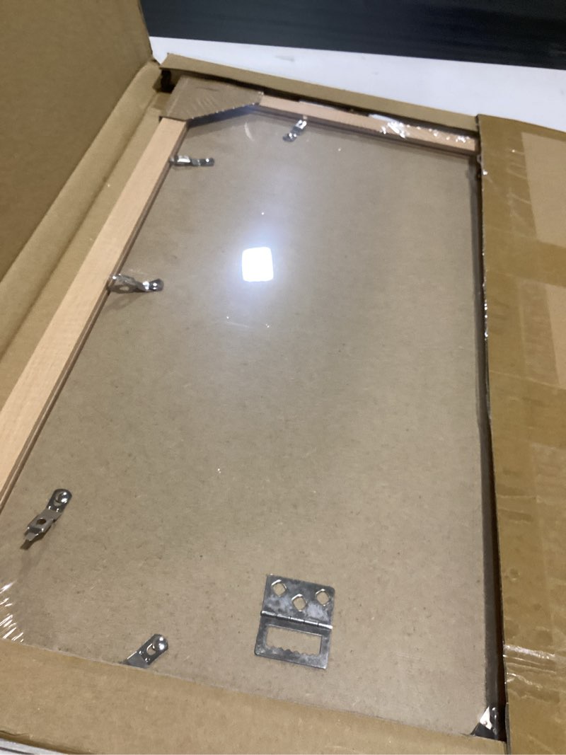 Condition photo showing Good Condition for vnvnk 18x18 frame natural wood color, perfect for 18x18 inch picture without mat or 14x14 inch picture with mat, home wall decor picture frame-1 pcs 18x18 natural