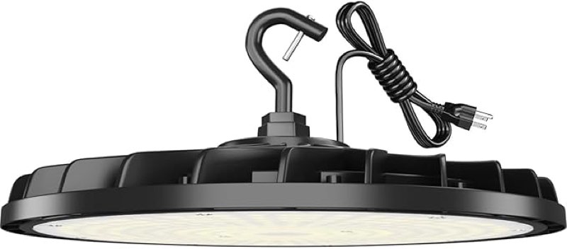 VPCRT6 UFO LED High Bay Light 200W, Plug & Play LED High Bay Light, 30000LM with US Plug, IP65 Water