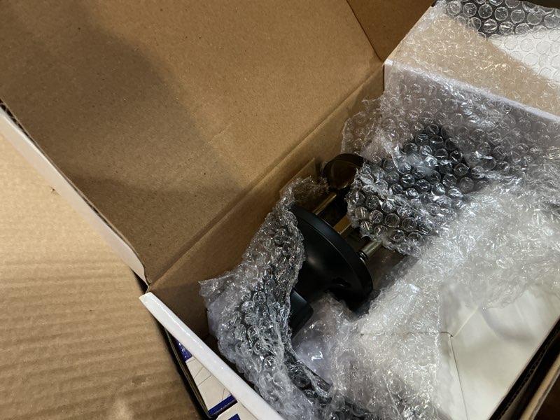 Condition photo showing Good Condition for 1 Pack of HENYIN Wave Lever Keyed Entry Door Lock/Door Knob Hardware Handle and Closet Lockset, Silver Color, with Key,Left Hand(805SN-L) 1 Pack ET(Left Hand) Silver