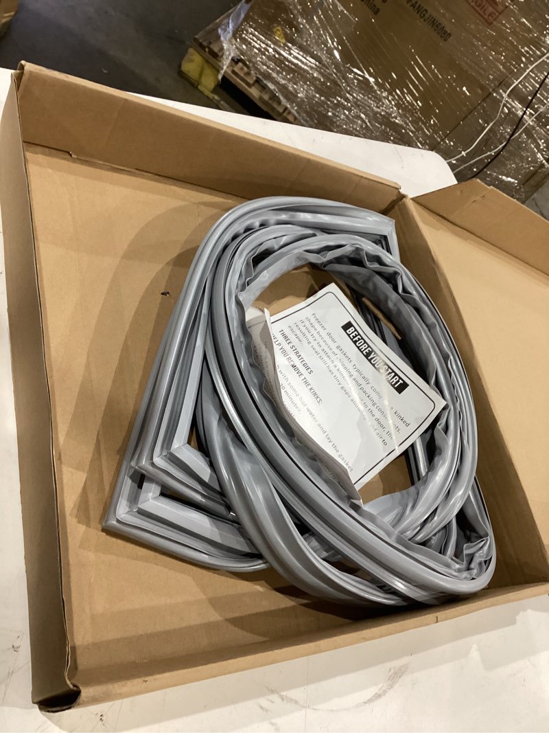 Condition photo showing Good Condition for upgraded 63"x19.1" 241786009 refrigerator fresh food door gasket compatible with frigidaire,crosley,kenmore and electrolux refrigerator door seal replaces 241786013 4993961 241786005 241786001 grey