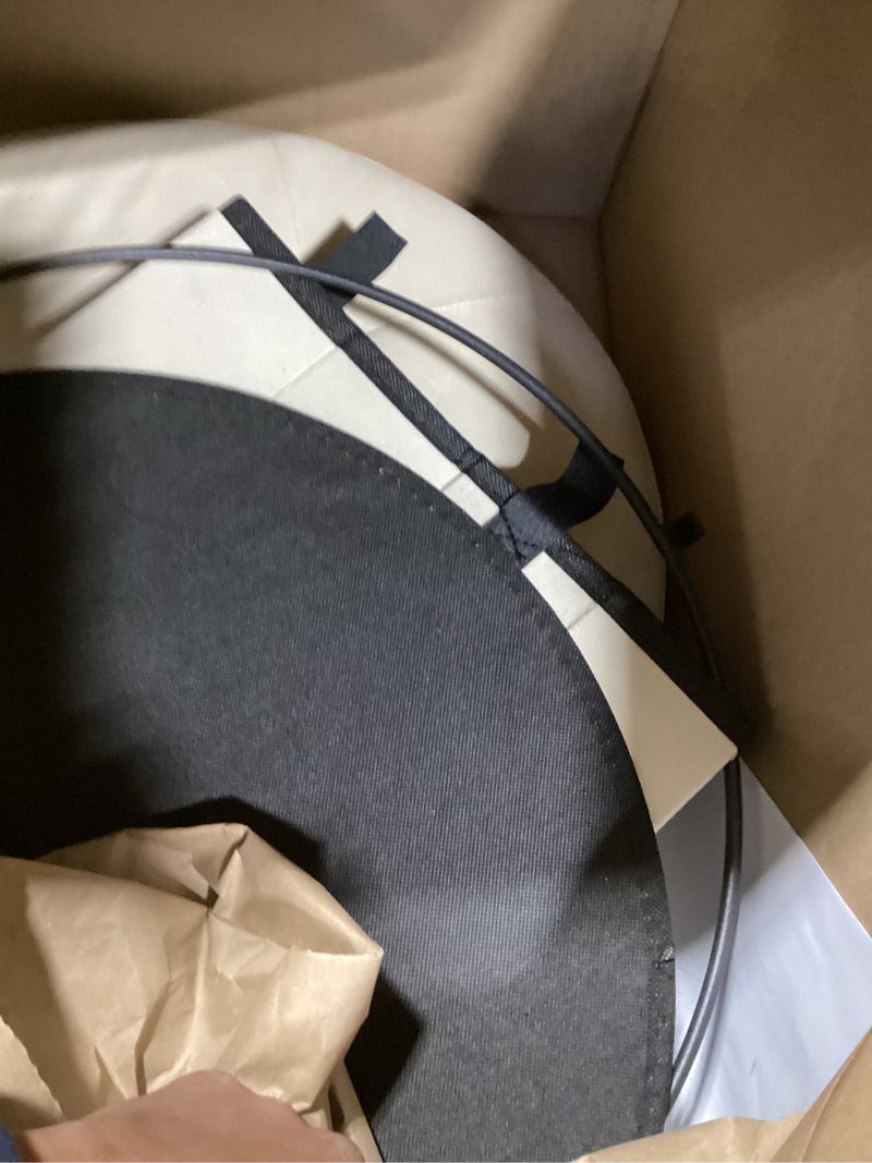 Condition photo showing Good Condition for SONGMICS Mazie Collection - Round Storage Ottoman, Folding Footrest Stool with Removable Lid, Easy Assembly, Velvet Vanity Stool for Bedroom, Living Room, Entryway, Jelly Pink ULSF608R01 Jelly Pink Velvet