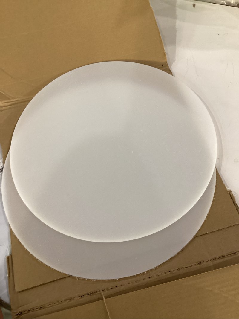 Condition photo showing Good Condition for patikil 15" diameter lampshade diffuser, 2 pcs 2mm thick round diffuser sheet for drum lampshades, pendants light, diy light shield, frosted white