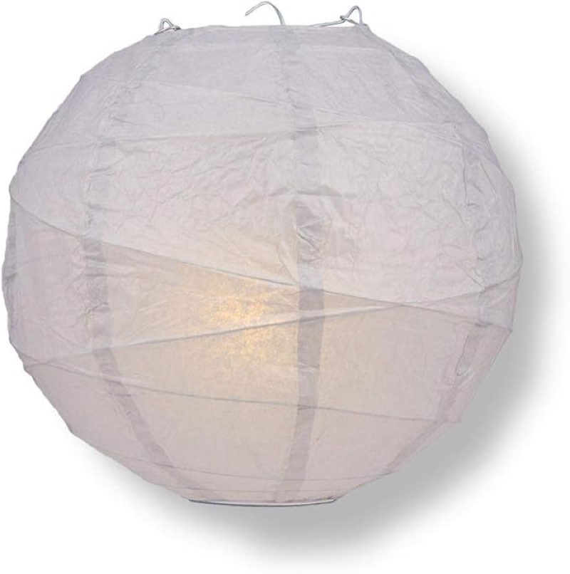 Adesso Orb Medium Pendant with Collapsible Rice Paper Shade – 15ft Cord, 19” Diameter – Stylish Ceiling Lighting