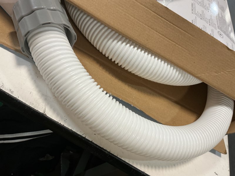 Condition photo showing As Is for bw58368 pool filter pump hose replacement for above ground pools, heater & chlorinator 330 530 800 gal/hour filter pump & 1000 gal/hour sand filter (1.5 inch x 9.8 foot)