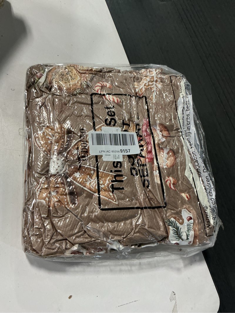 Condition photo showing New/Like New for Tudomro Neutral Christmas Sherpa Throw Blanket Christmas Decorative Fleece Blankets Fluffy Soft Warm Plush Throws for Home Chair Sofa Couch Bed Xmas Decor Gifts 50" X 60"(Beige,Elk) Beige Elk