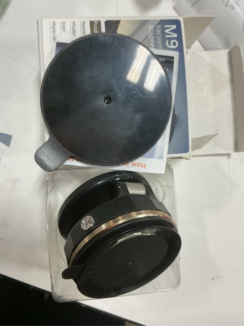 Condition photo showing Good Condition for Upgraded Vacuum Magnetic Car Phone Holder for MagSafe[108+LBS Strongest Suction & 3000gf Strongest Magnetic],360° Adjustable Suction Cup Phone Mount for Car,Gym,Mirror,Men Women-Black