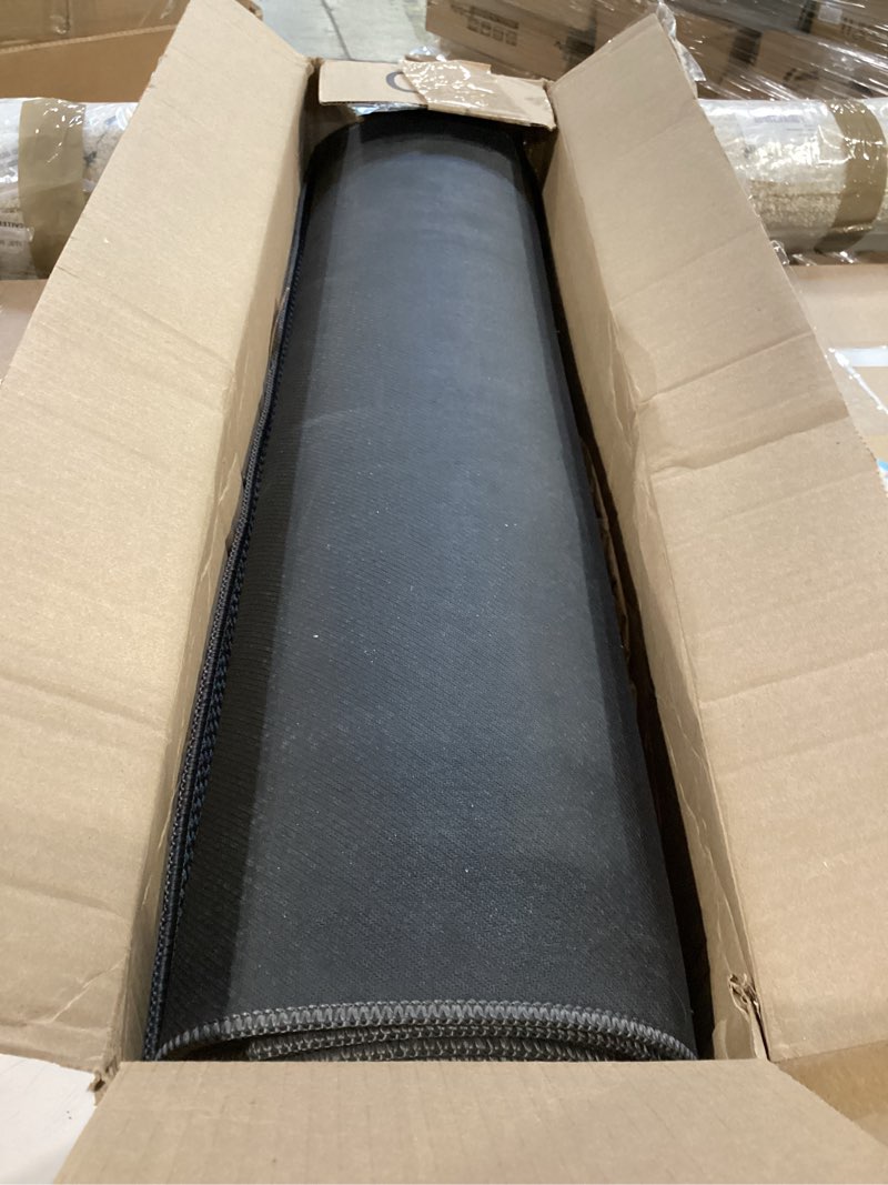 Condition photo showing Good Condition for color&geometry door mat 2'4"x8' runner rug with rubber backing, non slip washable hallway rug, carpet runners for hallway living room bedroom, grey (rolled-up no creases) grey 2'4" x 8' (rectangular)