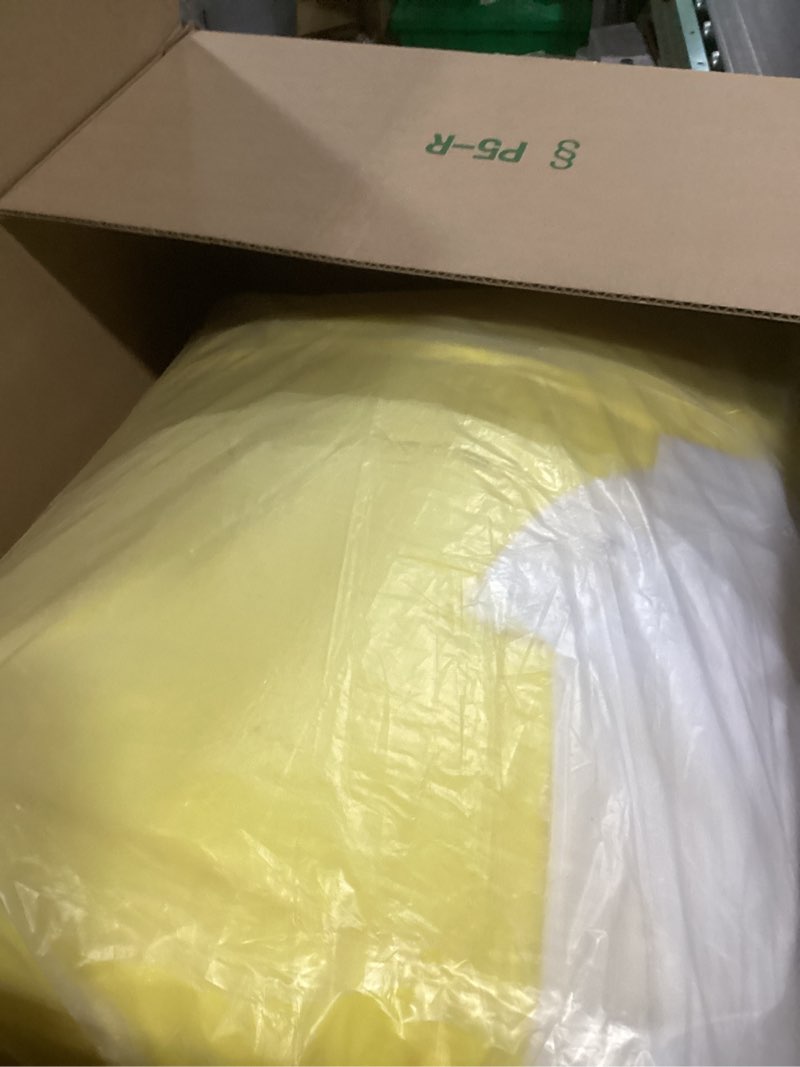 Condition photo showing As Is for Superior Brushed Microfiber Solid Comforter, Down Alternative Bedding, Reversible, Medium Weight, Fluffy, Decorative, Duvet Insert, Oversized Blanket, Box Quilt Design, King, Yellow Yellow King