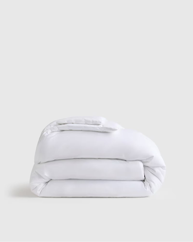 quince organic cotton sateen comforter color white king
