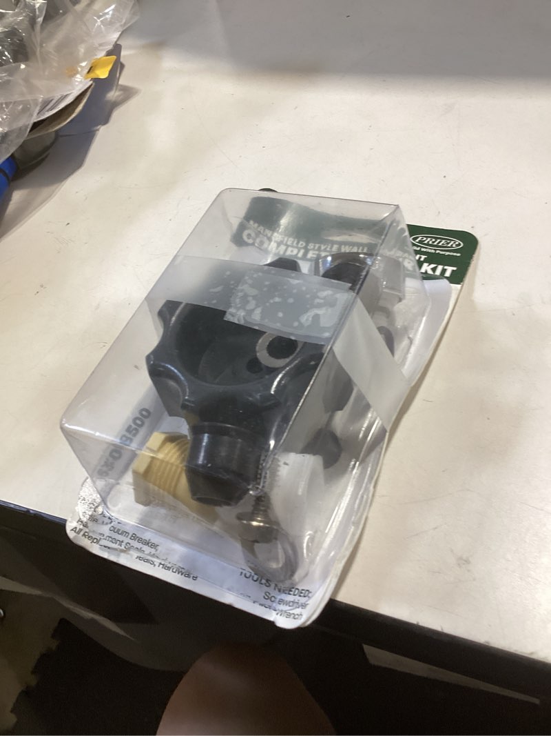 Condition photo showing As Is for prier mansfield wall hydrant repair kit mansfield 2.25 in. d brass/chrome