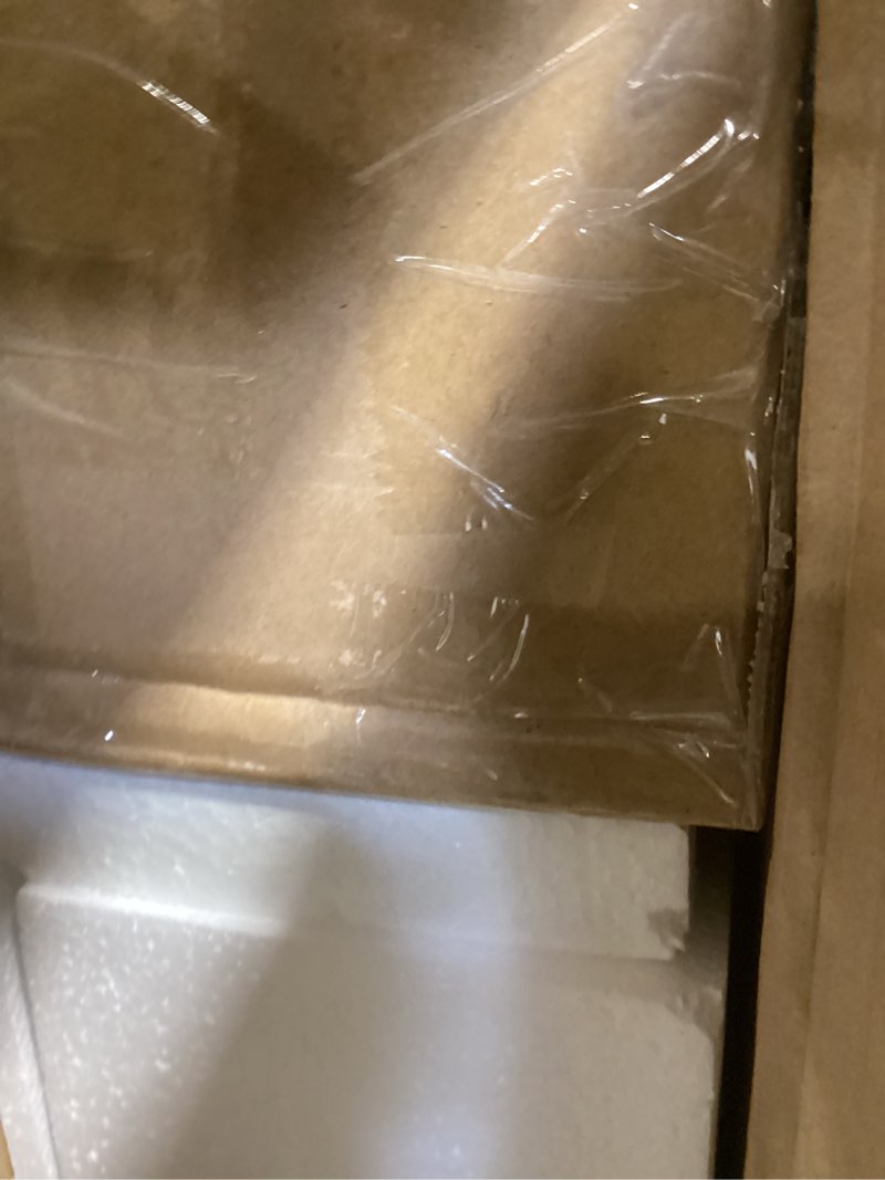 Condition photo showing New/Like New for nathan james aspen metal boucle fabric wrapped headboard, king, white/gunmetal king white/gunmetal headboard