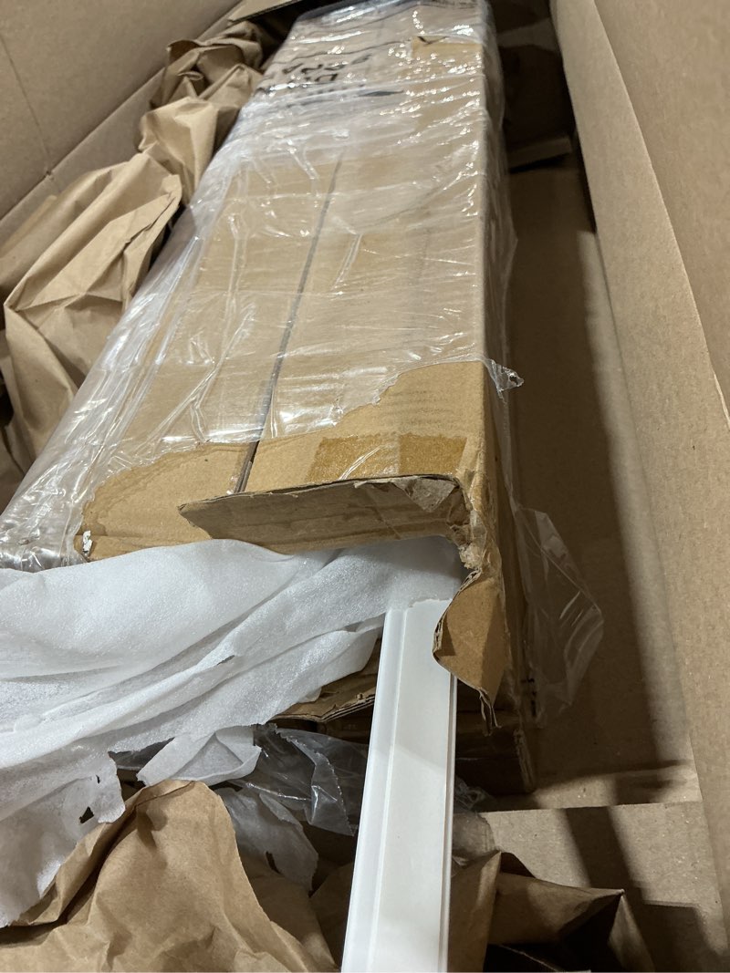 Condition photo showing As Is for pangda peel and stick wall molding kit, 3d premade accent molding wainscoting panel for interior wall moulding decor, ready to assemble wainscoting accent panel(6 set,24 x 54 in) 24 x 54 in 6