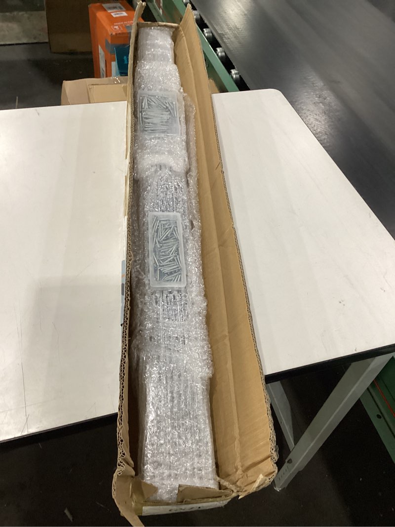Condition photo showing Good Condition for morningro 12 pack 47.5 inch dual track upright wall shelving system shelf bracket twin slot shelf rail dual track upright heavy duty support system for pantries, linen closets, laundry rooms(silver) silver 47 inch
