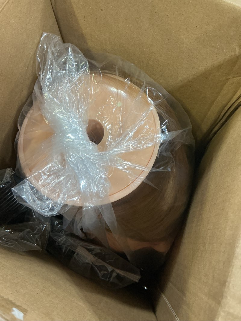 Condition photo showing New/Like New for mannequin head with 80% real hair for cosmetology, 26-28" light brown hairdresser training head with clamp holder and tool (blonde set)