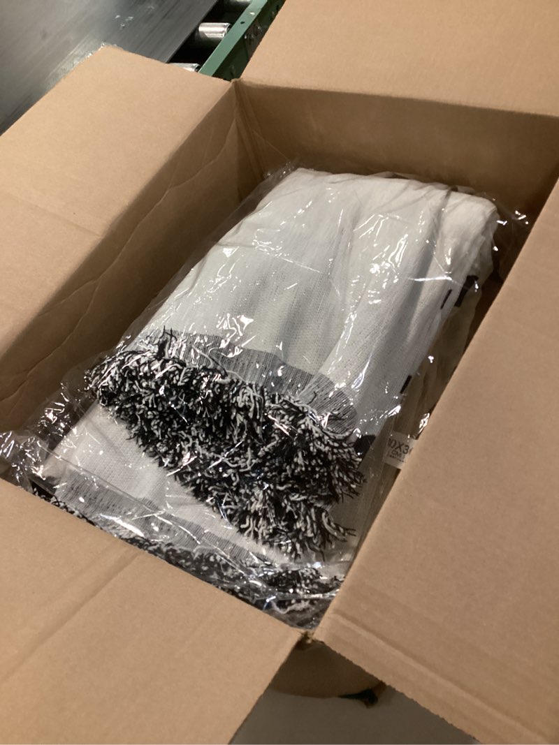 Condition photo showing Good Condition for Black and White Double-Sided can Cover Chenille Sofa Towel Full Covers Cloth Four Seasons Universal Models Straight Row a Piece of Non-Slip Sets Cover (71 * 102 inch) 71*102 inch