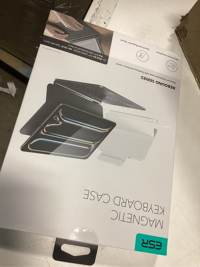Condition photo showing New/Like New for ESR iPad Air 11 inch Case with Keyboard (M3/M2, 2025/2024), iPad Pro 11 (4th/3rd/2nd/1st Gen) & Air 5/4th Magic keyboard Case, Easy-Set Floating Cantilever Stand, Precision Multi-Touch Trackpad, Black iPad Air 11/5/4, iPad Pro 11(4th/3rd/2nd/1st Gen) Black
