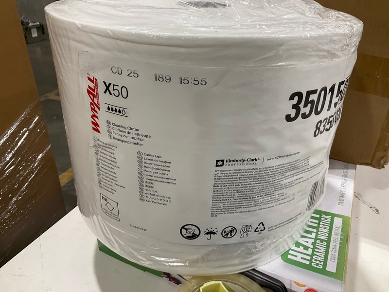 Condition photo showing Good Condition for wypall x50 disposable cloths (35015)  jumbo roll  9.8 x 13.4  white  1 100 sheets per roll