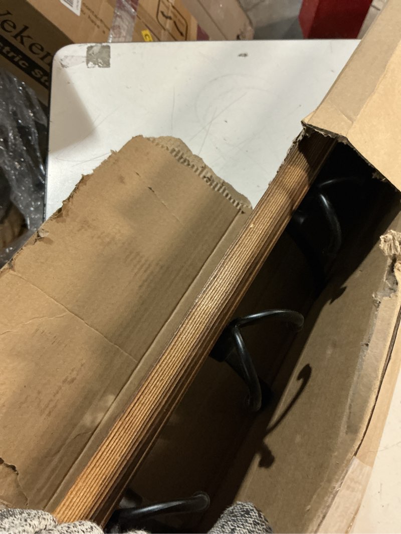 Condition photo showing Good Condition for Kruodop Large Coat Rack Wall Mount Coat Hooks Coat Hanger with 10 Metal Black Triple- Hooks Brown Pine Real Wood Plank Hat Rack for Wall Hooks for Hanging Coat Hat Jacket 10hooks Black