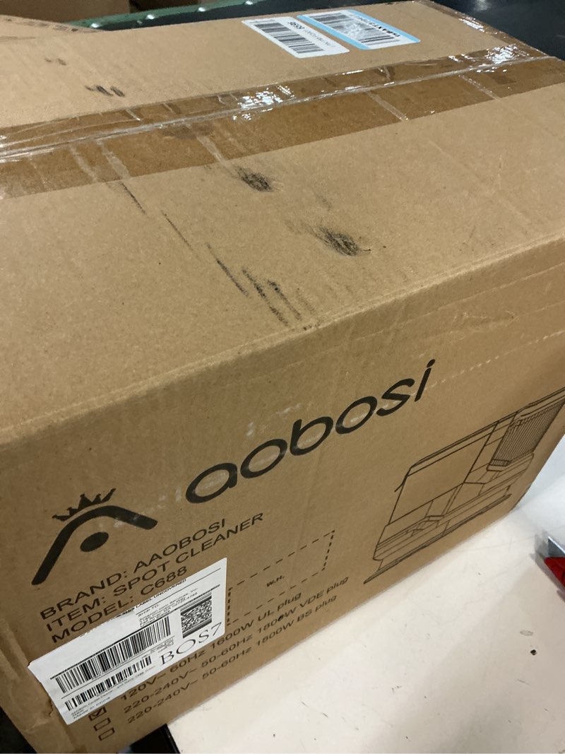 Condition photo showing Good Condition for aaobosi portable carpet cleaner machine, 17kpa upholstery steam cleaner with smart voice prompting, self-cleaning, 4 tools for pets, car, couch and stairs- c688, green