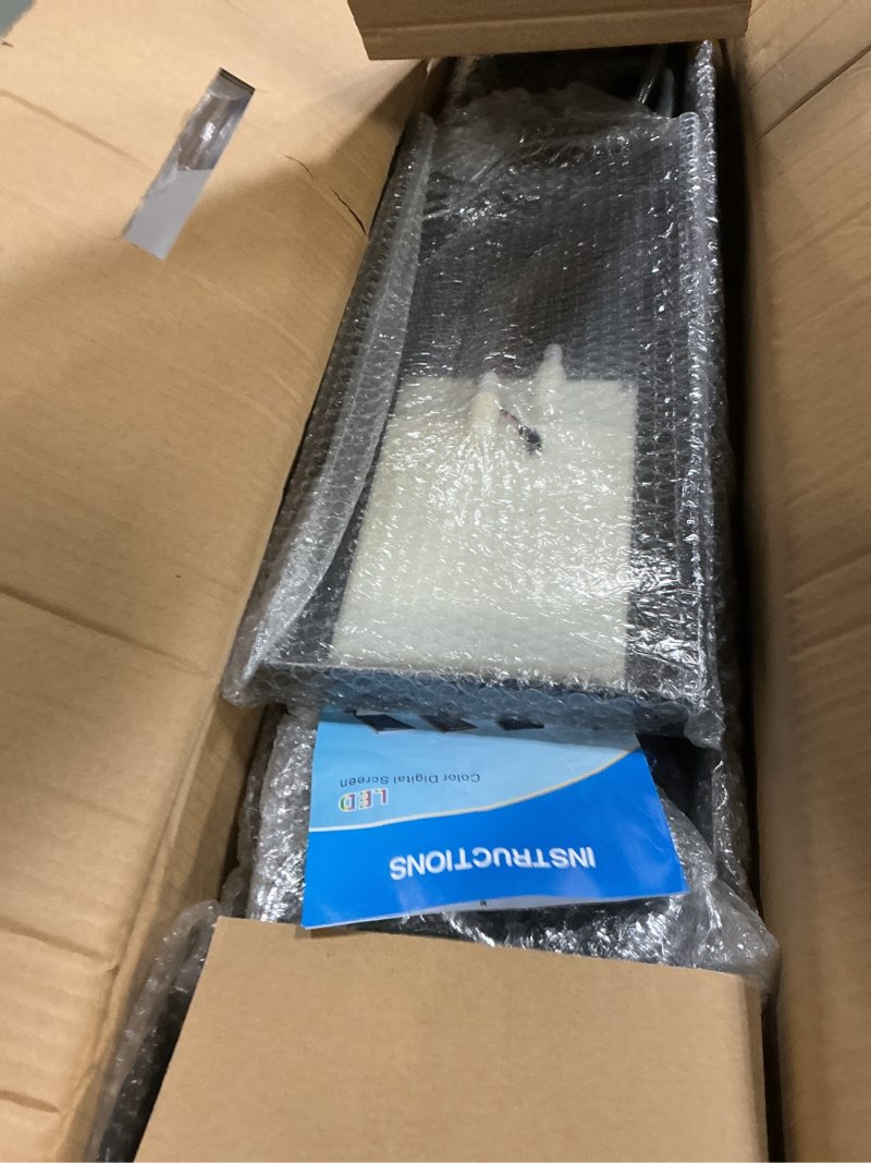 Condition photo showing New/Like New for Shower Panel Wall Mount Shower Tower LED Rainfall Waterfall Showerhead Full Body Shower System with Adjust-angle Body Jets Contemporary Bathroom Shower Panels Stainless Steel, Black