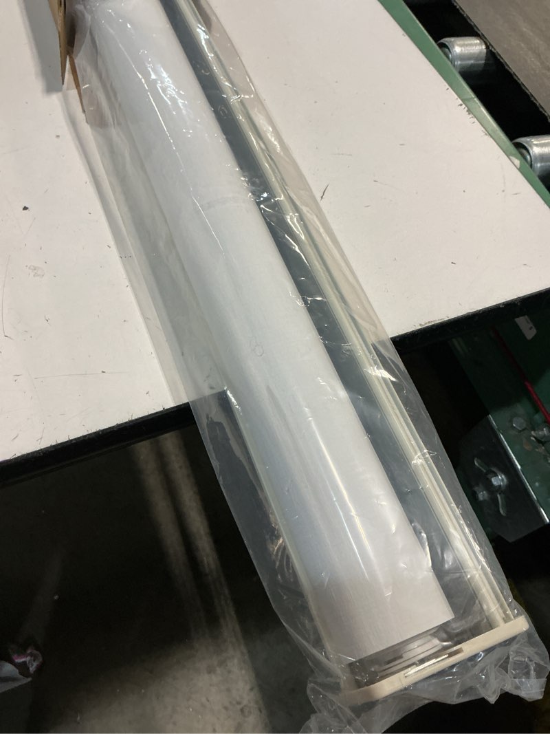 Condition photo showing Good Condition for joydeco cordless blackout roller shades, premium woven fabric blinds for indoor windows, thermal insulated uv protection roller window shades for home and office (lvory, 33.5” w x 72” h) lvory 33.5"w x 72"h